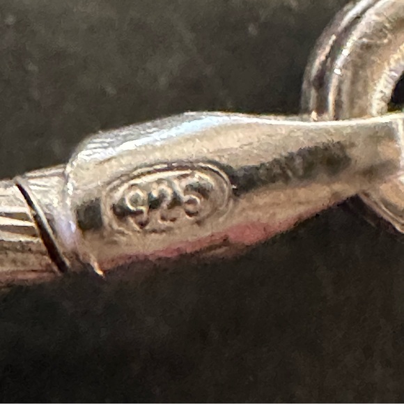 Vintage Old Pawn Sterling Silver Large Turquoise Pendant Necklace Snake Chain - Picture 6 of 7